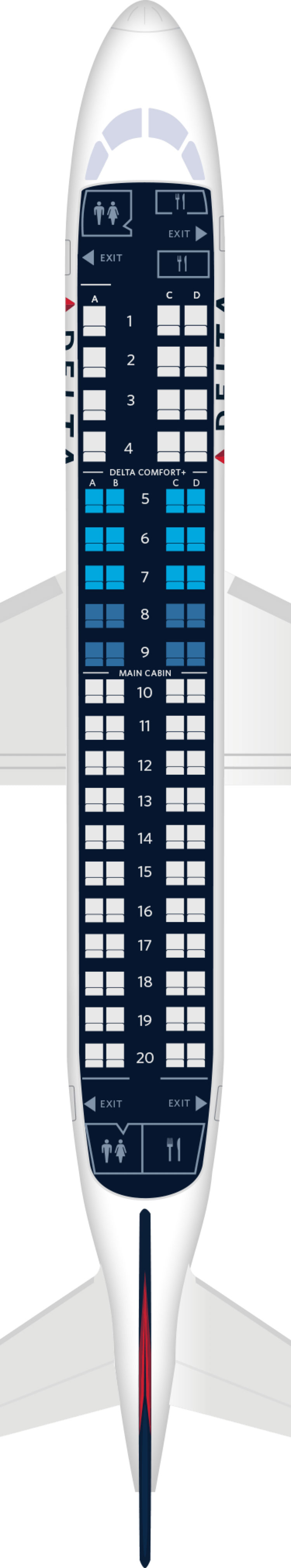 Delta Embraer Emb 175 Jet Seating Chart Review Home Decor