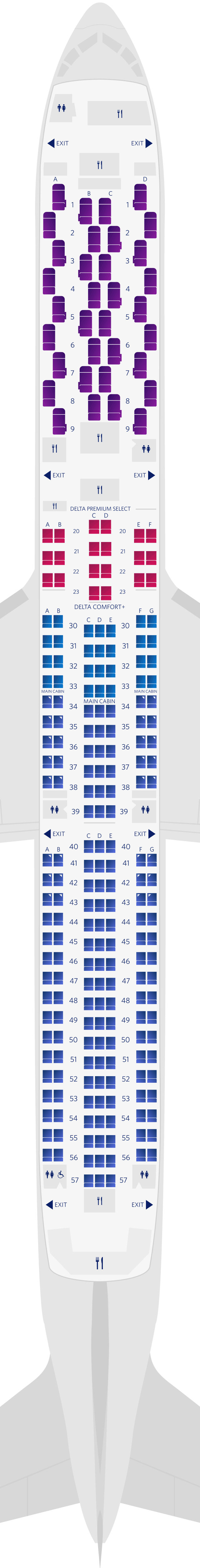 United Airlines Seat Map 767 400 Two Birds Home
